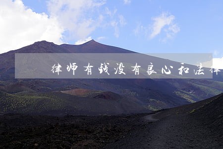 律师有钱没有良心和法律责任 律师有钱没有良心和法律责任