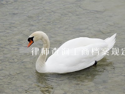律师查询工商档案规定