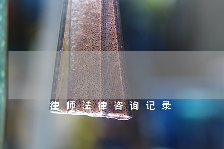 律师法律咨询记录 律师法律咨询记录