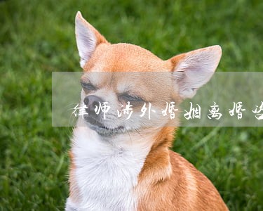 律师涉外婚姻离婚咨询 律师涉外婚姻离婚咨询