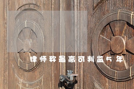 律师称最高可判监5年 律师称最高可判监5年