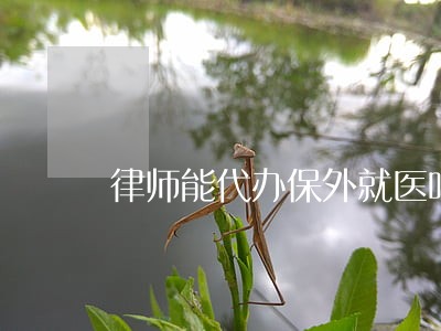律师能代办保外就医吗 律师能代办保外就医吗