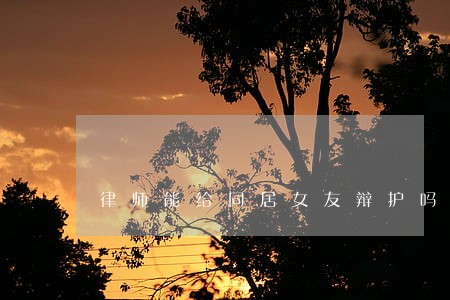 律师能给同居女友辩护吗 律师能给同居女友辩护吗