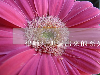 律师行泄漏出来的系列文件 律师行泄漏出来的系列文件