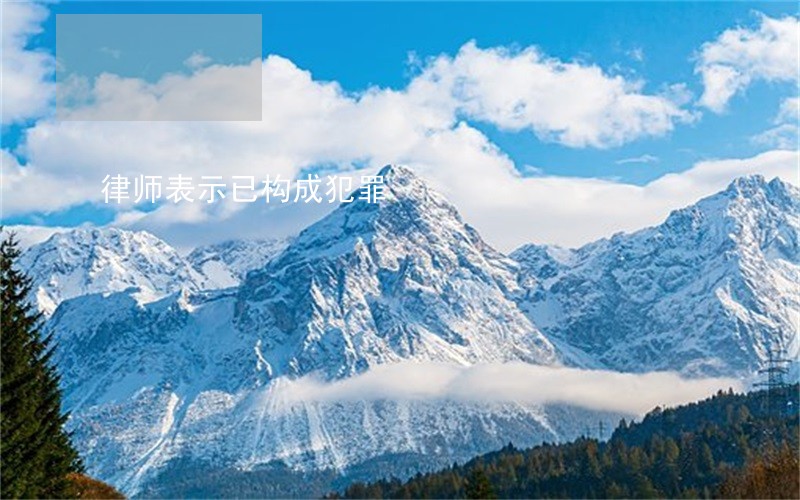 律师表示已构成犯罪