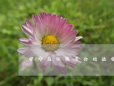 律师见证股东会的法律意见书 律师见证股东会的法律意见书