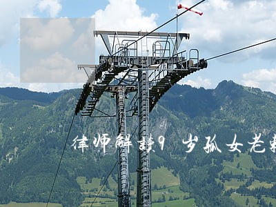 律师解读9岁孤女老赖案 律师解读9岁孤女老赖案