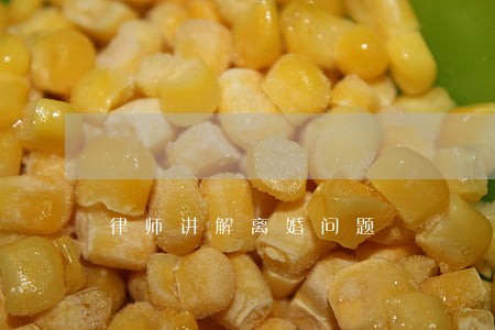 律师讲解离婚问题 律师讲解离婚问题