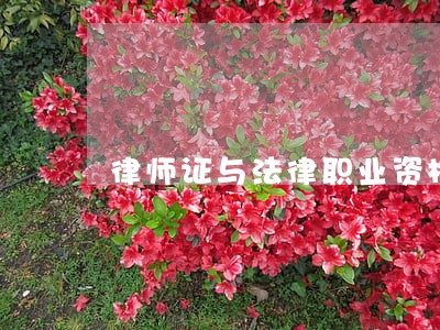 律师证与法律职业资格证 律师证与法律职业资格证