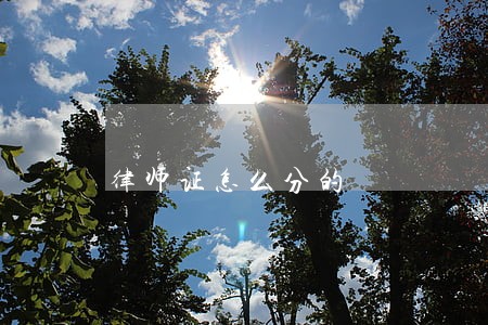 律师证怎么分的 律师证怎么分的