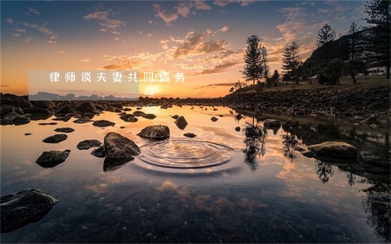 律师谈夫妻共同债务 律师谈夫妻共同债务