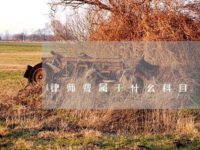律师费属于什么科目 律师费属于什么科目