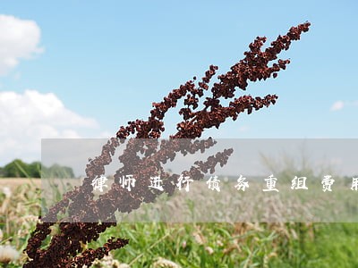 律师进行债务重组费用 律师进行债务重组费用