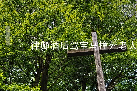 律师酒后驾宝马撞死老人逃逸