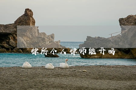 律所个人律师能开吗 律所个人律师能开吗