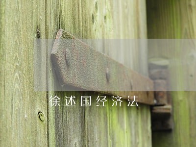 徐述国经济法 徐述国经济法