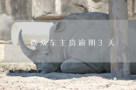 微众车主贷逾期3天 微众车主贷逾期3天