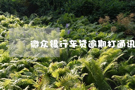 微众银行车贷逾期打通讯录吗 微众银行车贷逾期打通讯录吗