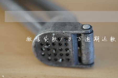 微信贷款10万逾期还款 微信贷款10万逾期还款
