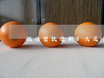 微信贷款逾期6天还多少 微信贷款逾期6天还多少