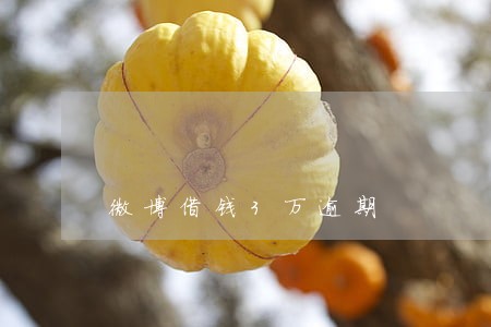 微博借钱3万逾期 微博借钱3万逾期
