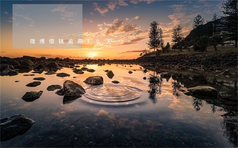 微博借钱逾期40天 微博借钱逾期40天
