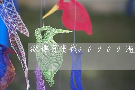 微博有借钱20000逾期的吗