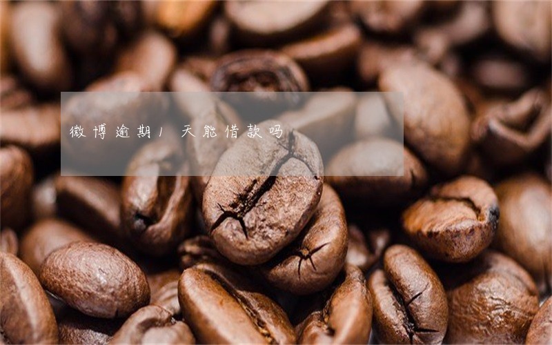 微博逾期1天能借款吗