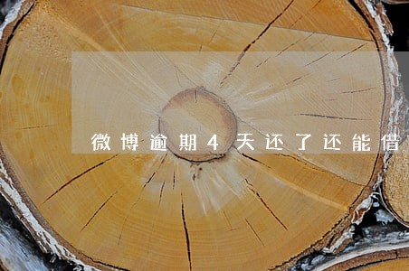微博逾期4天还了还能借出来吗 微博逾期4天还了还能借出来吗