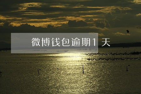 微博钱包逾期1天 微博钱包逾期1天