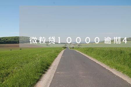 微粒贷10000逾期40天 微粒贷10000逾期40天