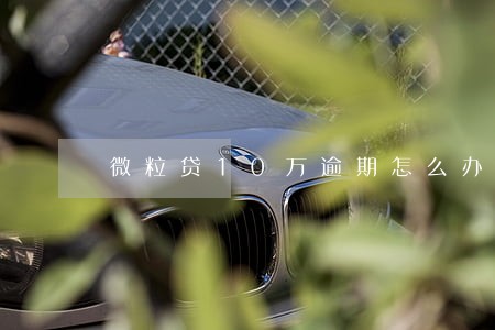 微粒贷10万逾期怎么办 微粒贷10万逾期怎么办