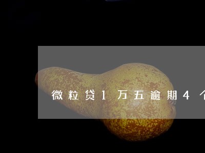 微粒贷1万五逾期4个月了 微粒贷1万五逾期4个月了