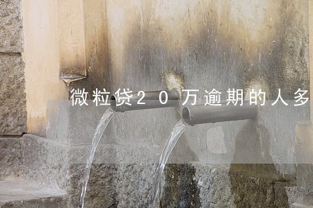 微粒贷20万逾期的人多不多 微粒贷20万逾期的人多不多