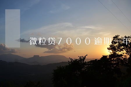 微粒贷7000逾期一年 微粒贷7000逾期一年