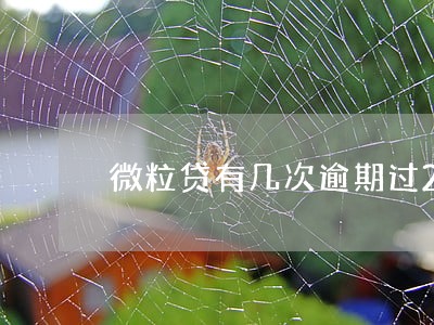 微粒贷有几次逾期过2 微粒贷有几次逾期过2
