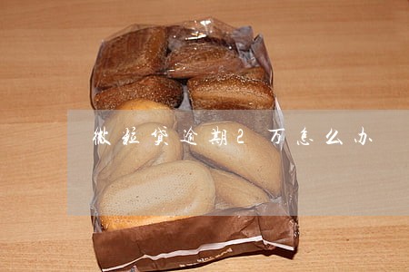 微粒贷逾期2万怎么办 微粒贷逾期2万怎么办