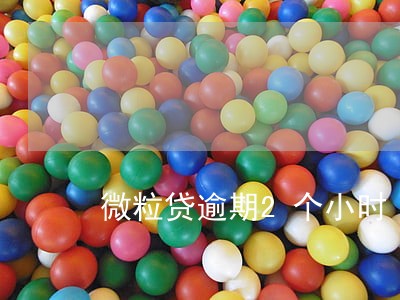 微粒贷逾期2个小时 微粒贷逾期2个小时