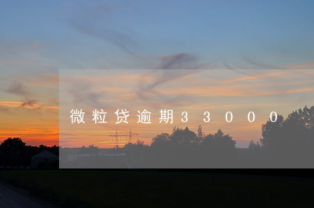 微粒贷逾期33000 微粒贷逾期33000