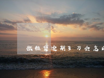 微粒贷逾期3万会怎么样 微粒贷逾期3万会怎么样