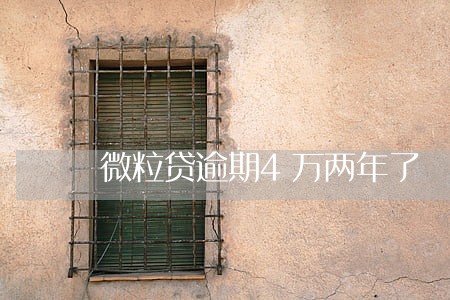 微粒贷逾期4万两年了 微粒贷逾期4万两年了