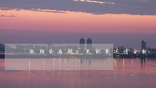 微粒贷逾期4天就要还清全款 微粒贷逾期4天就要还清全款