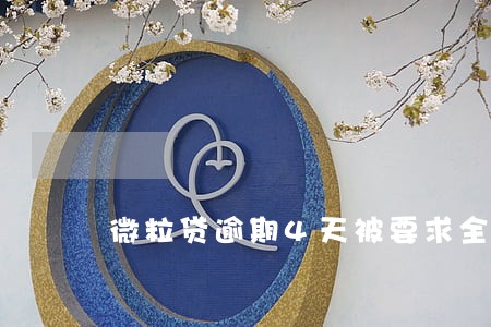 微粒贷逾期4天被要求全额还款 微粒贷逾期4天被要求全额还款