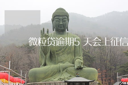 微粒贷逾期5天会上征信吗 微粒贷逾期5天会上征信吗