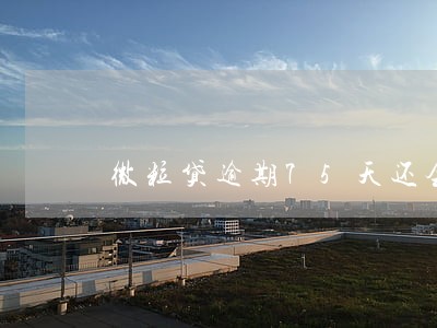 微粒贷逾期75天还会怎么样 微粒贷逾期75天还会怎么样