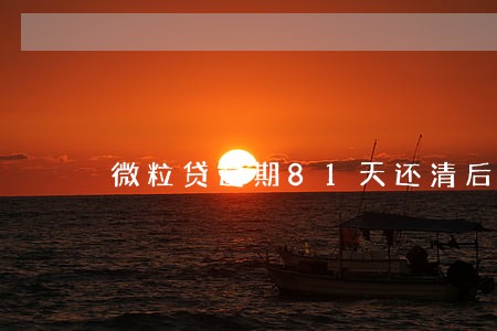 微粒贷逾期81天还清后无额度