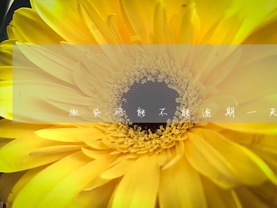 微贷网能不能逾期一天