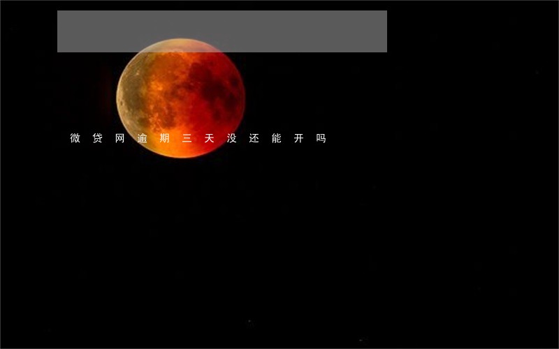 微贷网逾期三天没还能开吗