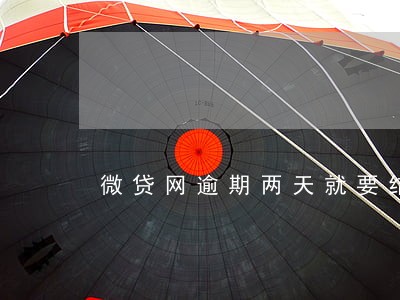 微贷网逾期两天就要结清怎么办 微贷网逾期两天就要结清怎么办