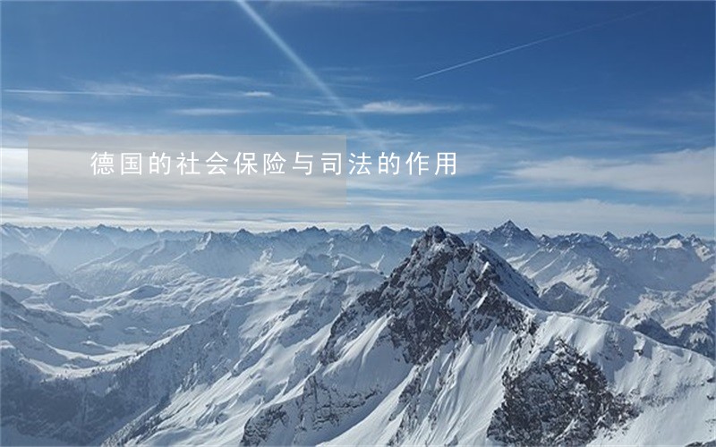 德国的社会保险与司法的作用 德国的社会保险与司法的作用